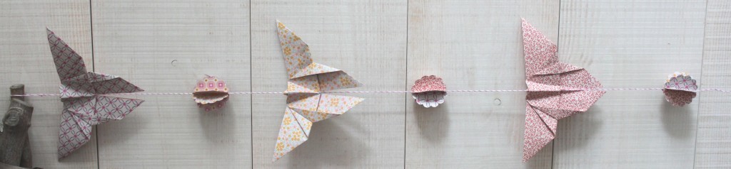 guirlande origami papillon