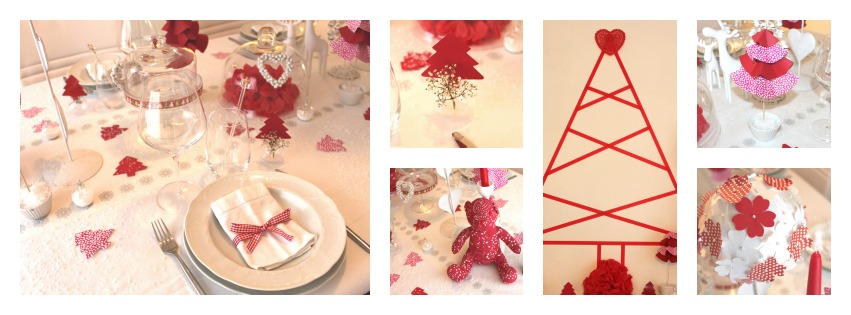 table de noel rouge