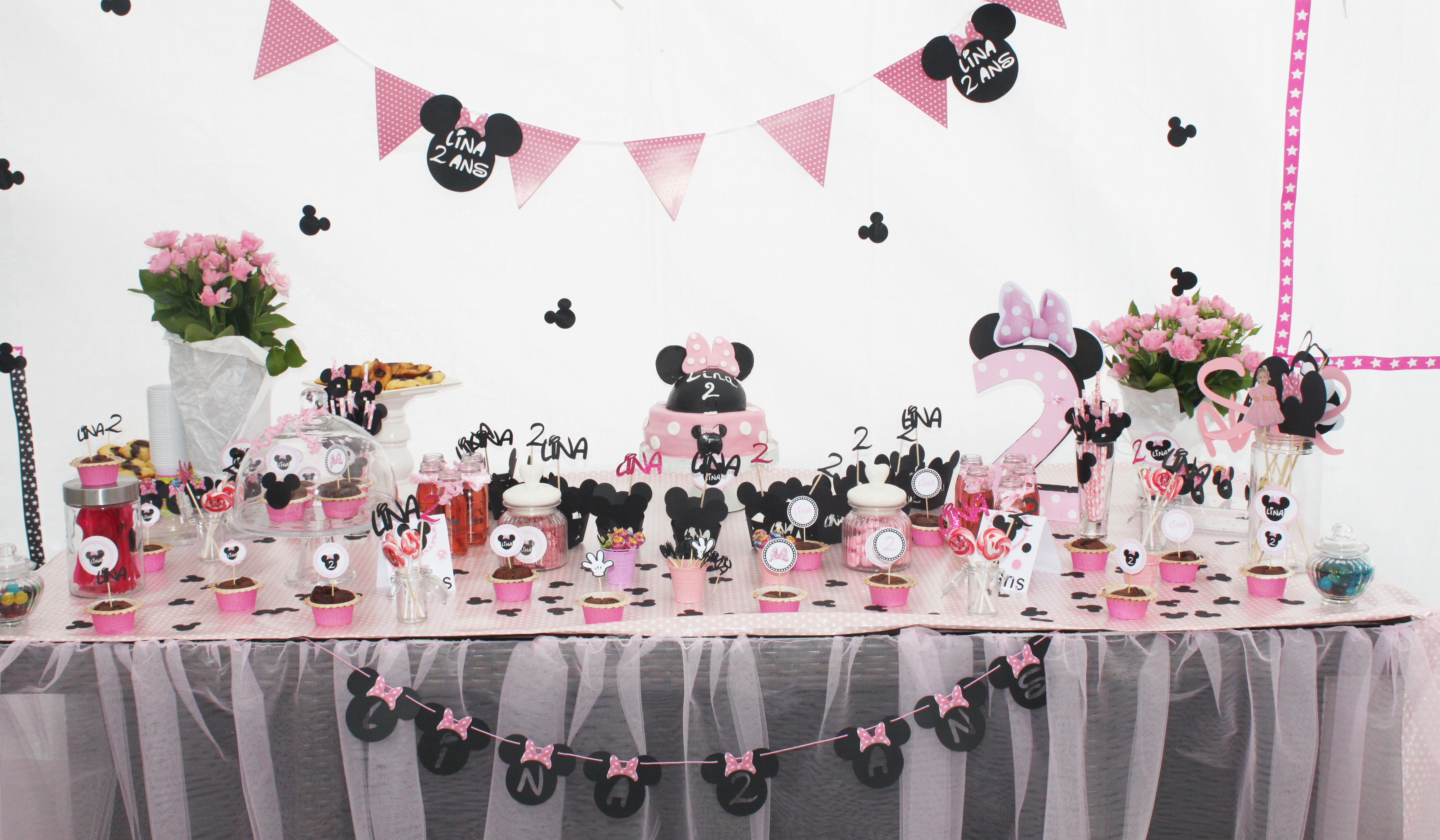 Une sweet table sur le thème Minnie pour les 3 ans de Mia - Joli Baby